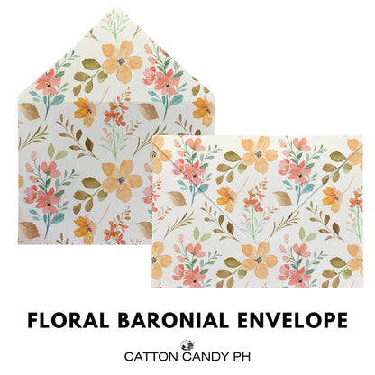 Floral 5x7 Baronial Stationery Envelope Pack of 10