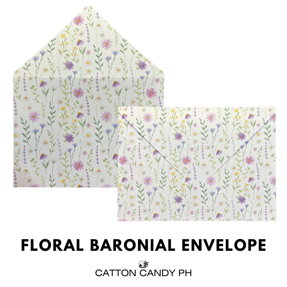 Floral 5x7 Baronial Stationery Envelope Pack of 10