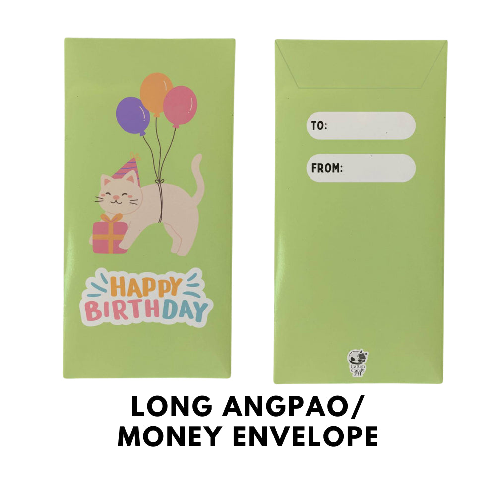 Birthday Long Angpao Money Envelope: Festive Cash Gift Holder