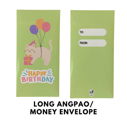 Birthday Long Angpao Money Envelope: Festive Cash Gift Holder