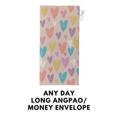 Any Day Long Angpao Money Envelope: Festive Cash Gift Holder