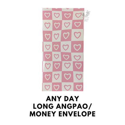 Any Day Long Angpao Money Envelope: Festive Cash Gift Holder