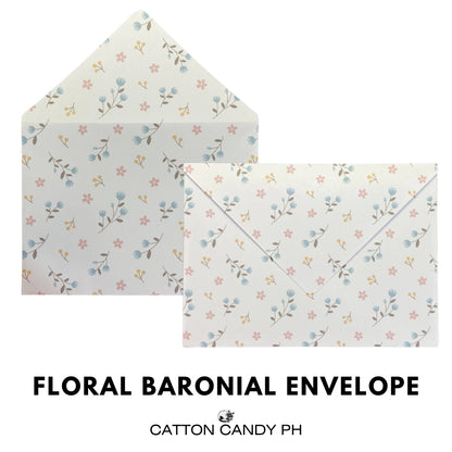 Floral 5x7 Baronial Stationery Envelope Pack of 10