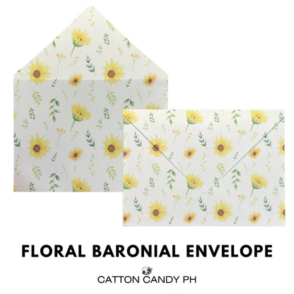 Floral 5x7 Baronial Stationery Envelope Pack of 10