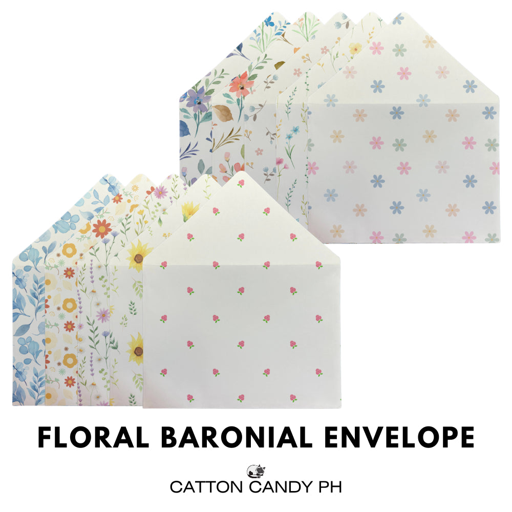 Floral 5x7 Baronial Stationery Envelope Pack of 10