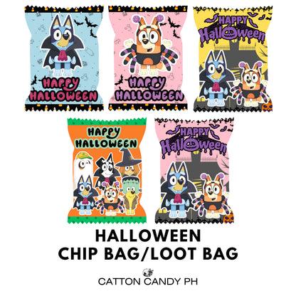 Happy Halloween Trick or Treat Cute Chip Bag Loot Bag Party Favor