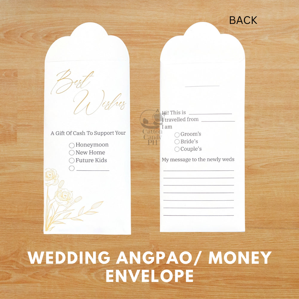 Minimalist Wedding Angpao/Money Envelope Pack of 10