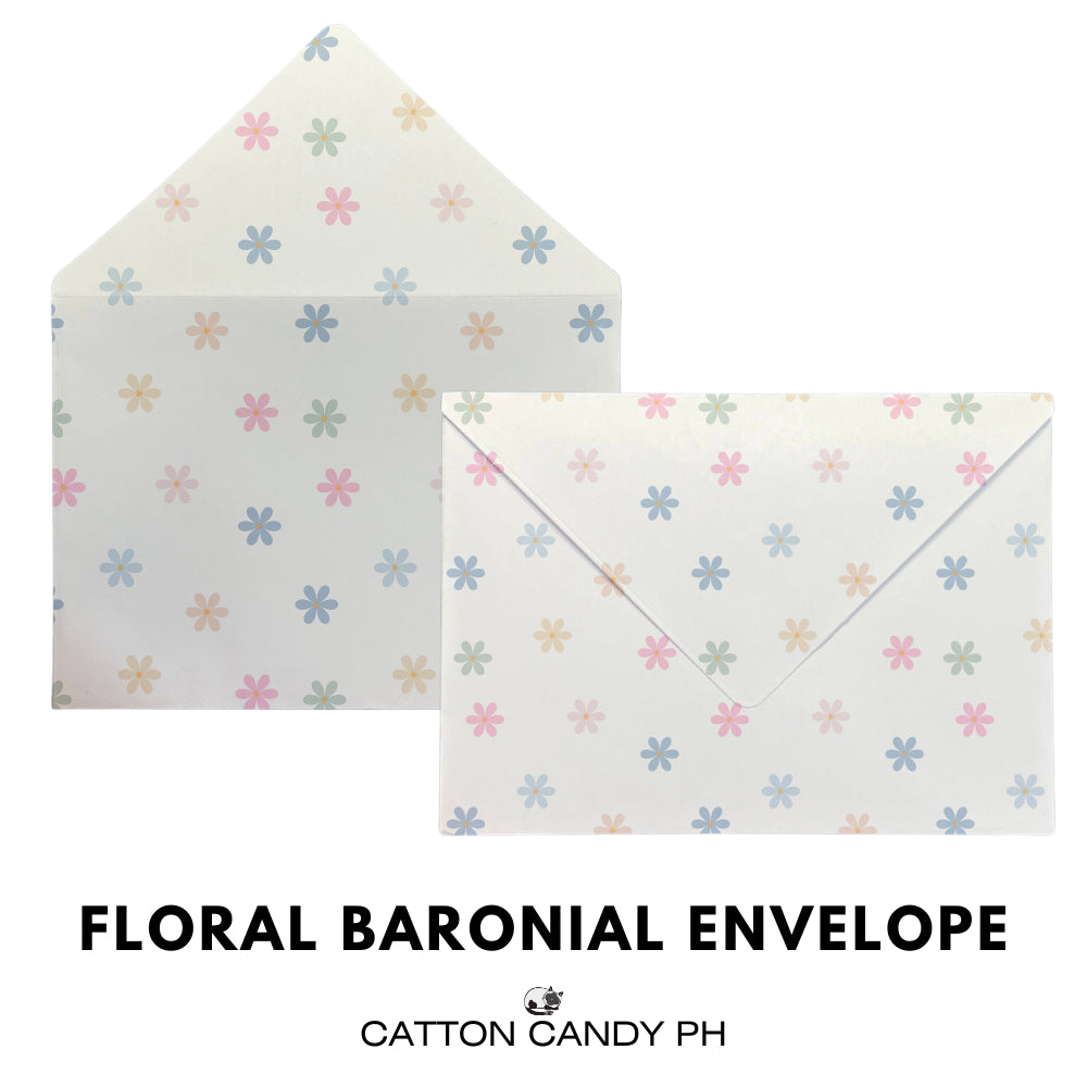 Floral 5x7 Baronial Stationery Envelope Pack of 10