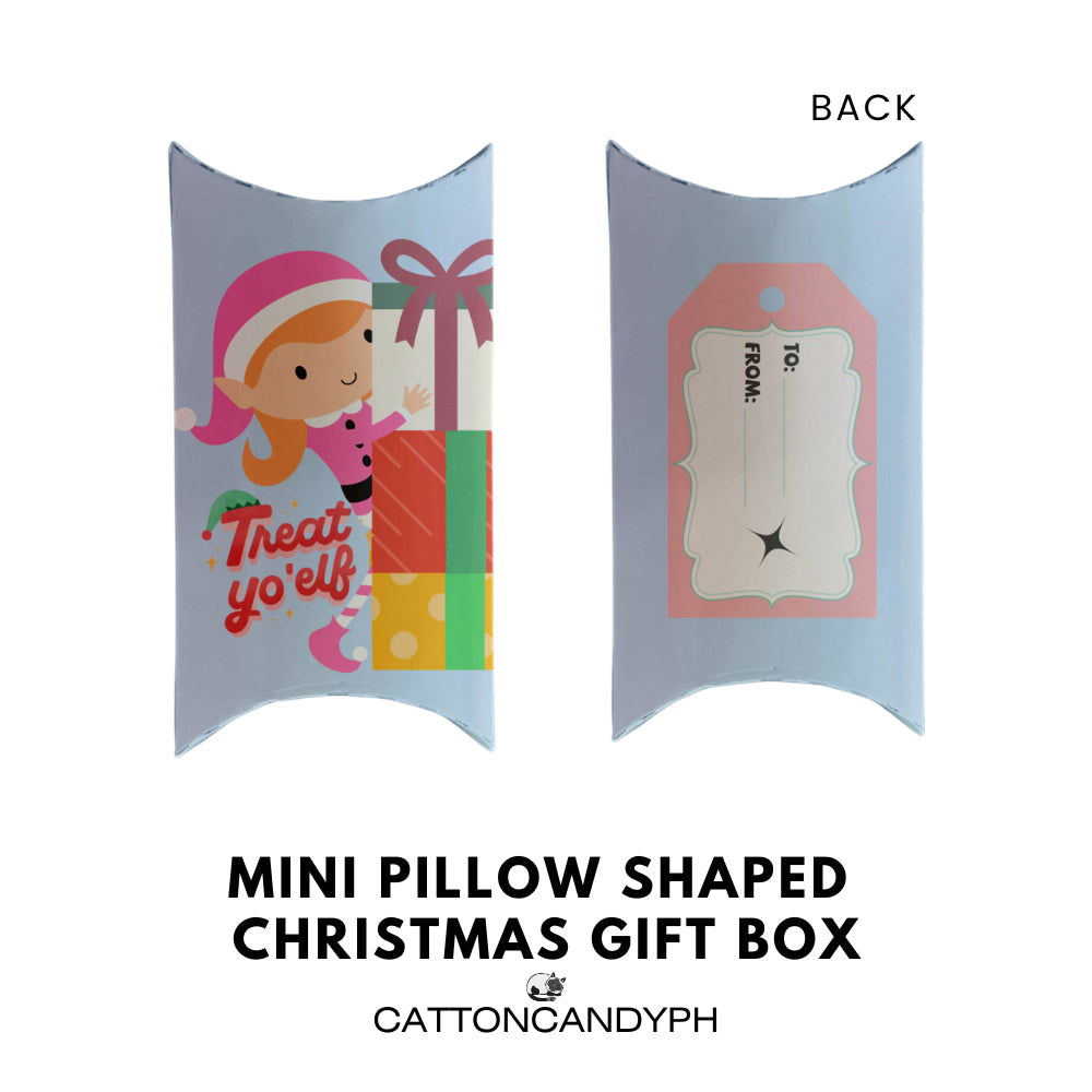 Mini Pillow/Tuna Pie Shaped Gift Box – Christmas Design 6 pcs per pack