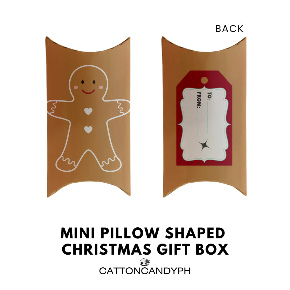 Mini Pillow/Tuna Pie Shaped Gift Box – Christmas Design 6 pcs per pack