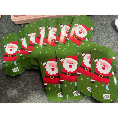 Mini Pillow/Tuna Pie Shaped Gift Box – Christmas Design 6 pcs per pack