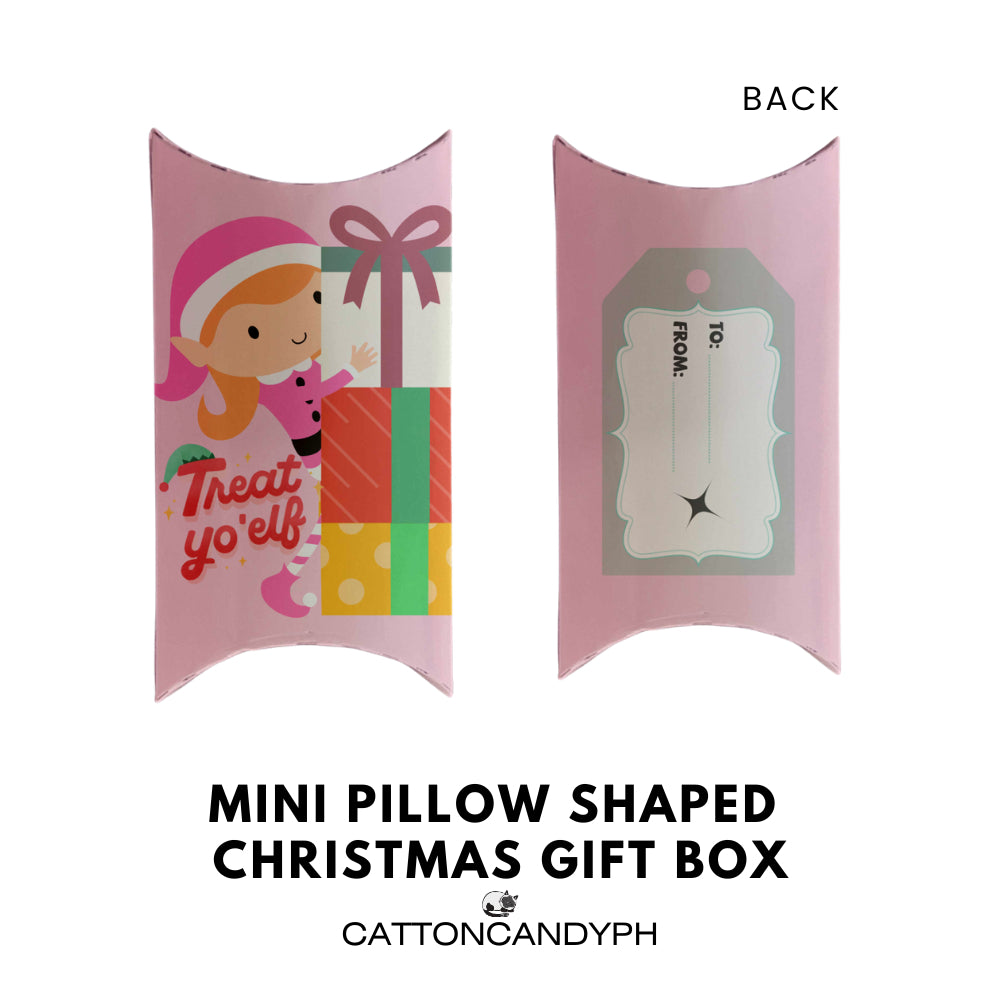 Mini Pillow/Tuna Pie Shaped Gift Box – Christmas Design 6 pcs per pack