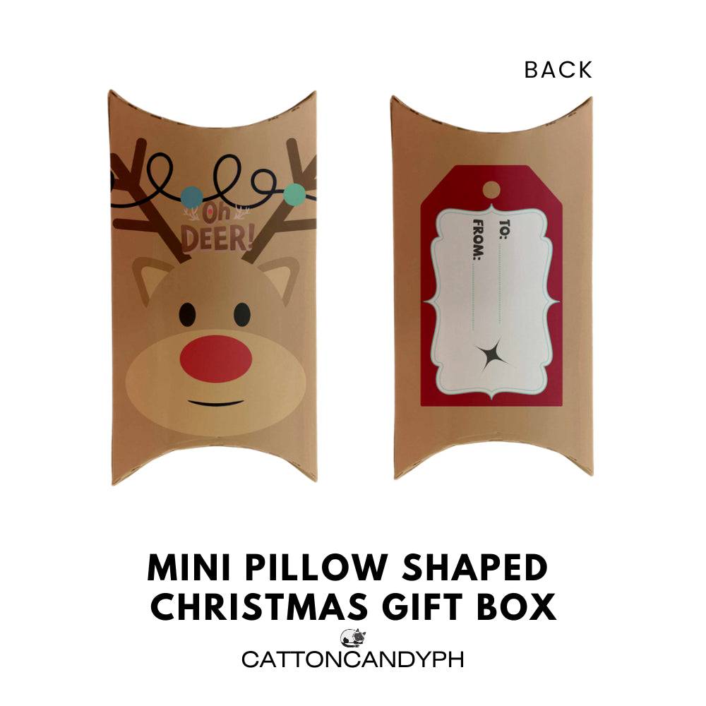 Mini Pillow/Tuna Pie Shaped Gift Box – Christmas Design 6 pcs per pack