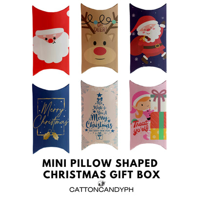 Mini Pillow/Tuna Pie Shaped Gift Box – Christmas Design 6 pcs per pack