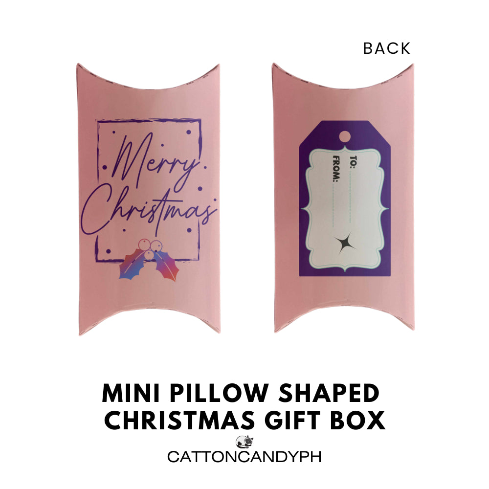 Mini Pillow/Tuna Pie Shaped Gift Box – Christmas Design 6 pcs per pack