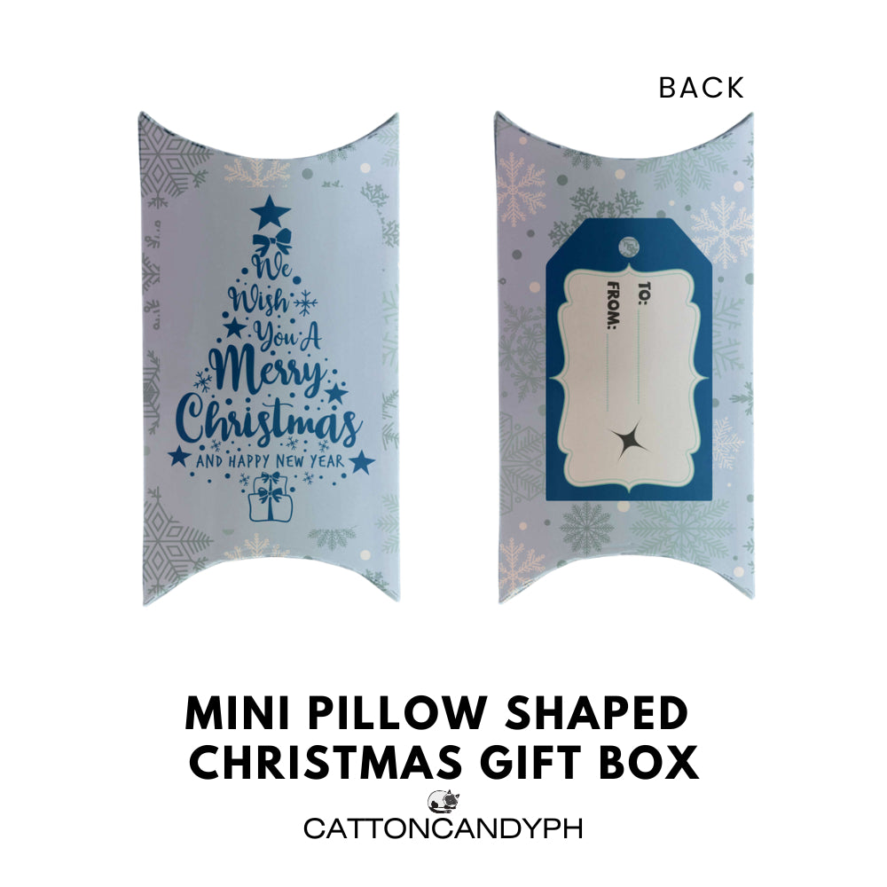 Mini Pillow/Tuna Pie Shaped Gift Box – Christmas Design 6 pcs per pack