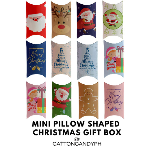 Mini Pillow/Tuna Pie Shaped Gift Box – Christmas Design 6 pcs per pack