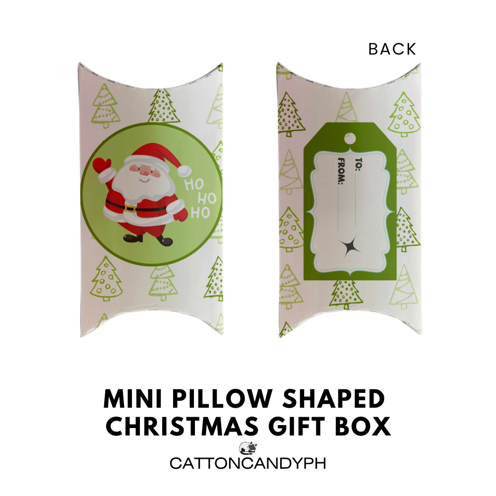 Mini Pillow/Tuna Pie Shaped Gift Box – Christmas Design 6 pcs per pack